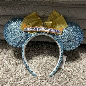 Walt Disney World Blue Mickey Ears With Bow